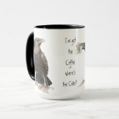Mug C'est marrant, du café, où est le gâteau ? Ravens (Devant gauche)