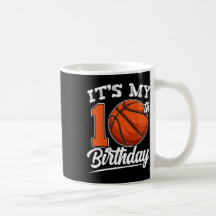 Mug C'est mon 10e anniversaire Bysketbyll Player 10 An