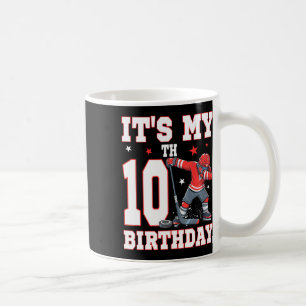Mug C'est mon 10ème anniversaire garçon hockey sur gla