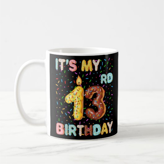 Mug C'est mon 13e anniversaire de Donut Doux 13 ans (Gauche)