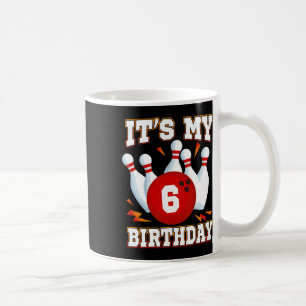 Mug C'est mon 6e anniversaire de bowling thème 6 ans p