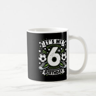 Mug C'est mon 6ème anniversaire garçon de 6 ans footba