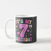 Mug C'est mon 7ème anniversaire fille 7 sept ans joyeu (Gauche)