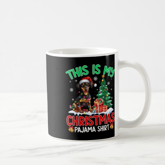Mug C'Est Mon Amoureux des chiens De Noël Pajama Dober (Droite)