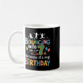Mug C'est mon anniversaire 7e 7 ans Trampoline Jumping (Gauche)