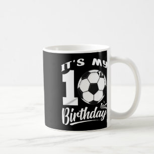 Mug C'est mon anniversaire de 10 ans Joueur de footbal