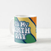 Mug C'est mon anniversaire - Happy Stripe Rainbow Colo (Devant gauche)