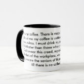 Mug C'est mon café que c'est mon arme à feu (Devant gauche)