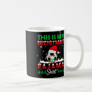 Mug C'est mon chapeau de Noël de football en pyjama de