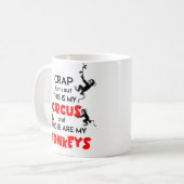 Mug C'Est Mon Cirque Ce Sont Mes Singes Nom Personnali (Devant gauche)