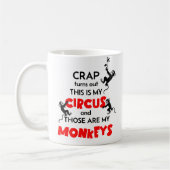 Mug C'Est Mon Cirque Ce Sont Mes Singes Nom Personnali (Gauche)