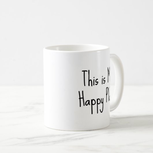 Mug "C'est mon endroit heureux" Phrase (Devant droit)