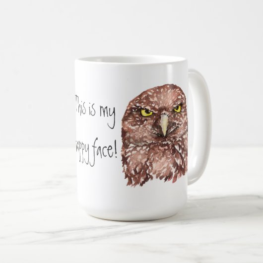 Mug C'est mon joyeux visage ! Chouette grumeuse (Devant droit)