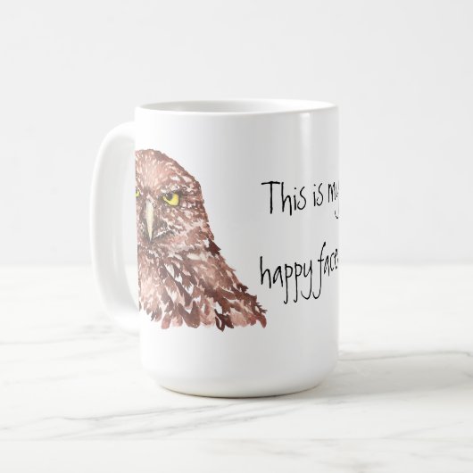 Mug C'est mon joyeux visage ! Chouette grumeuse (Devant gauche)