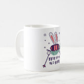 Mug C'est mon lapin de ski en combinaison de ski avec (Devant gauche)