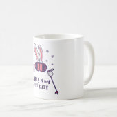 Mug C'est mon lapin de ski en combinaison de ski avec (Devant droit)