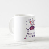 Mug C'est mon lapin de ski en combinaison de ski avec (Devant gauche)