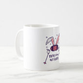 Mug C'est mon lapin de ski en combinaison de ski avec (Devant gauche)