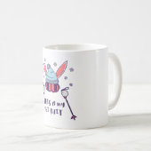 Mug C'est mon lapin de ski en combinaison de ski avec (Devant droit)