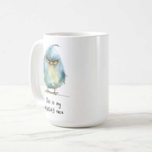 Mug C'est Mon Lundi Face Grumpy Bird (Devant gauche)
