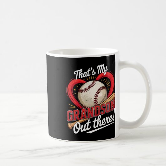 Mug C'Est Mon Petit-Fils Là-Bas De Baseball Grand-Mère (Droite)