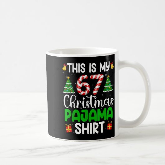 Mug C'est mon pyjama de Noël 67 drôle six sept mème (Droite)