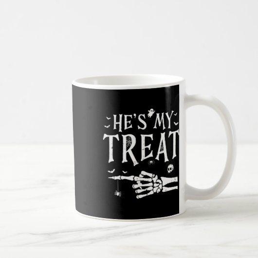 Mug C'est mon traitement Skeleton main drôle Halloween (Droite)