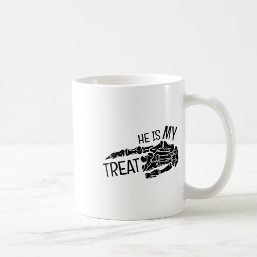Mug C'est mon traitement Skeleton main Halloween drôle (Droite)
