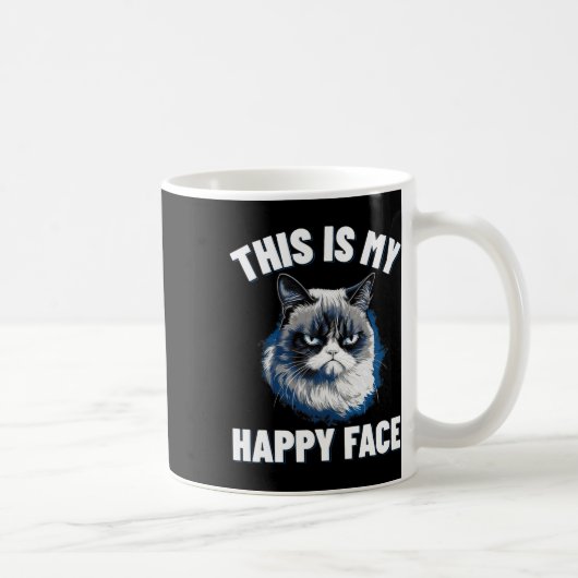 Mug C'Est Mon Visage Heureux - Chat Drôle Avec Le Visa (Droite)
