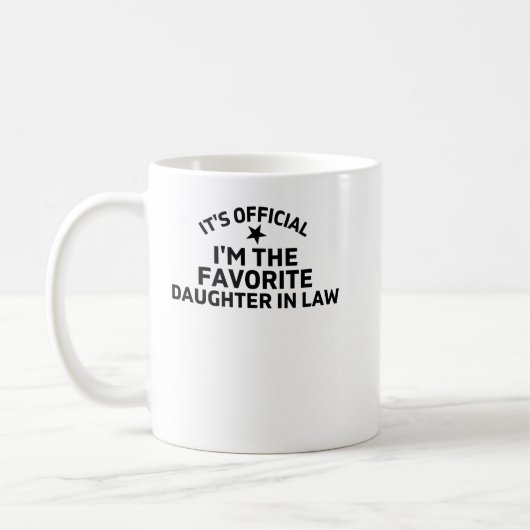 Mug C'est officiel Je suis la fille préférée en droit (Gauche)