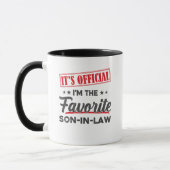 Mug C'est officiel Je suis le gendre favori (Gauche)