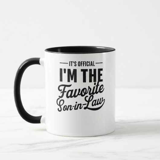 Mug C'est officiel Je suis le gendre favori (Gauche)