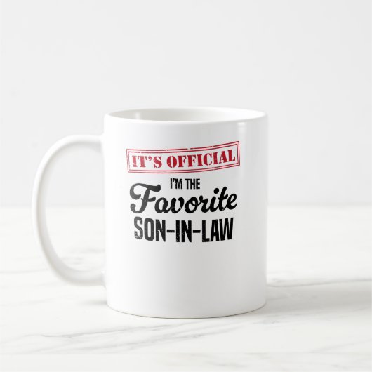 Mug C'est officiel que je suis le gendre préféré (Gauche)