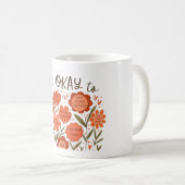 Mug c'est OK de – Retro Positivité Florale (Devant droit)