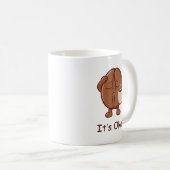 Mug C'est Okay Caractère de Grain de Café Mignon (Devant droit)