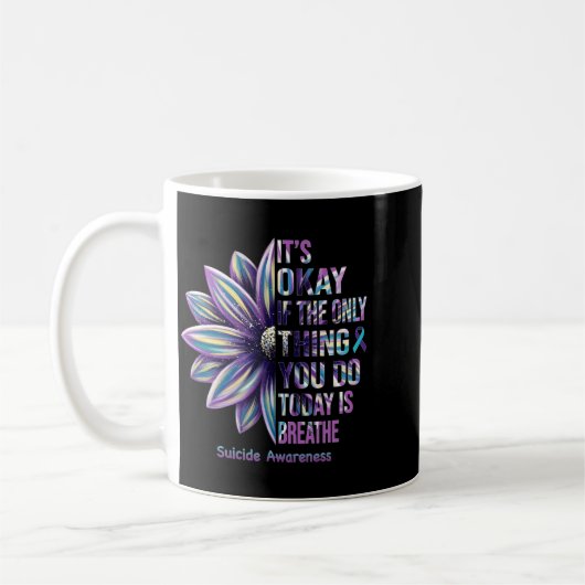 Mug C'est Okay Respirer Design de Sensibilisation (Gauche)
