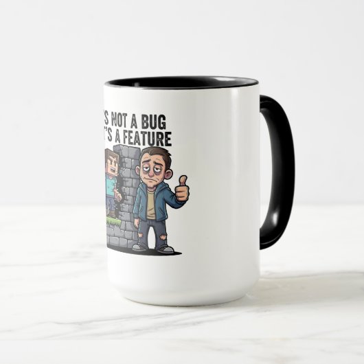 Mug C'est Pas un Bug C'est une Fonctionnalité Codeur (Devant droit)