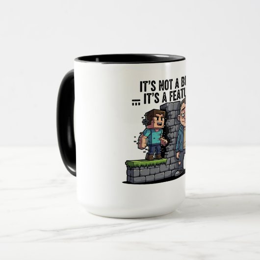 Mug C'est Pas un Bug C'est une Fonctionnalité Codeur (Devant gauche)