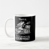 Mug C'est pour le compost grenouille jardinage drôle (Gauche)