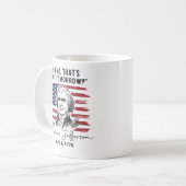 Mug C'est prévu pour demain 4 juillet Thomas Jefferson (Devant gauche)