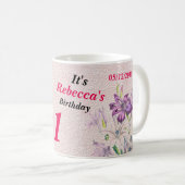 Mug C'est Son Anniversaire Kitten and Flowers Version (Devant droit)