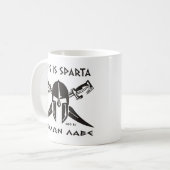 Mug C'est Sparte - Molon Lave - noir (Devant gauche)