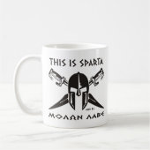 Mug C'est Sparte - Molon Lave - noir (Gauche)