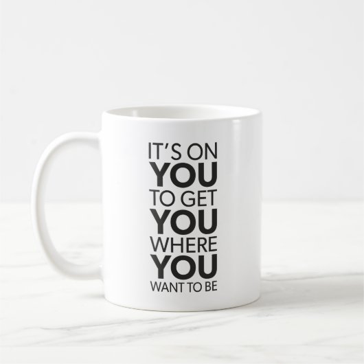 Mug C'est sur vous, Gym Succès Hustle Grind Motivation (Gauche)