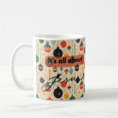 Mug C'est tout sur Jésus - Noël Coloré (Gauche)
