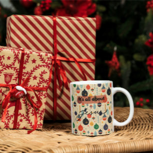 Mug C'est tout sur Jésus - Noël Coloré