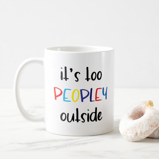 Mug C'est trop populaire à l'extérieur introverti (Avec donut)