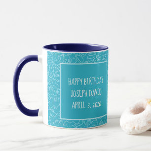 Mug C'est un Baby shower bleu garçon personnalisé