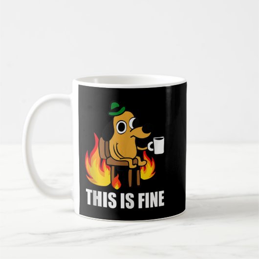 Mug C'Est Un Mème Internet De Chien Faux Qui Brûle San (Gauche)