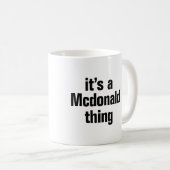 Mug c'est une affaire mcdonald (Devant droit)
